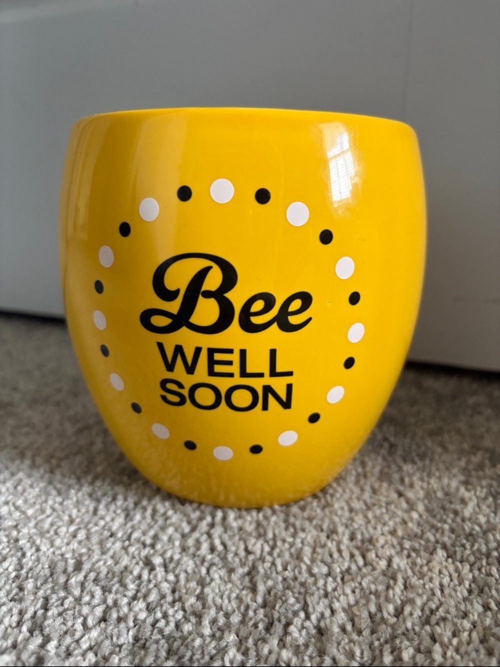 Bee Well Soon Yellow Ceramic Planter